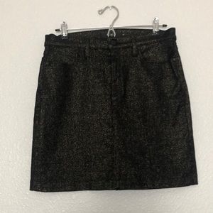 Hudson Jeans black and gold glitter skirt